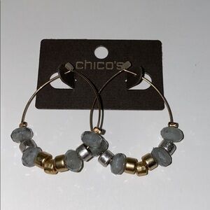 Chico’s jewelry earrings gold and silver tone